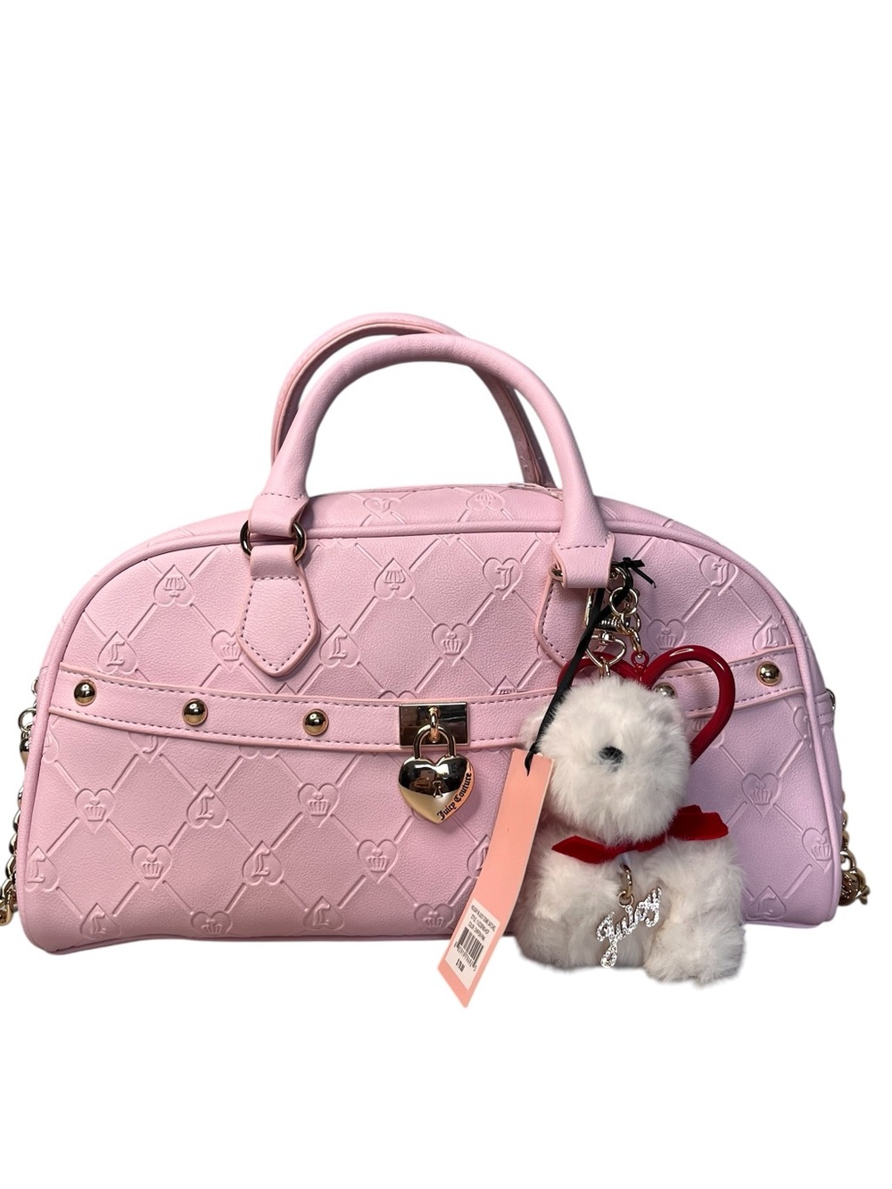 NWT Juicy Couture Holiday In Juicy Dome Satchel Crossbody Bag Chiffon Pink